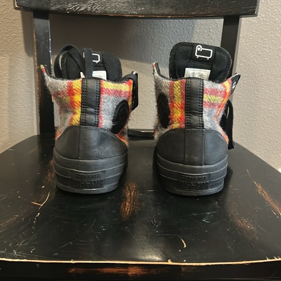 🍁 Converse Woolrich Plaid unisex sneakers 10.5m 12w - Picture 5 of 11
